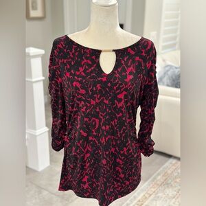 Red Leopard Top -Size Medium